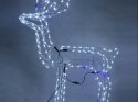 Świecący renifer 216 led świąteczna ozdoba z ruchomą głową duży ogrodowy