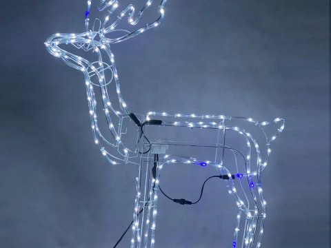 Świecący renifer 216 led świąteczna ozdoba z ruchomą głową duży ogrodowy Świecący renifer 216 led świąteczna ozdoba z ruchomą głową duży ogrodowy