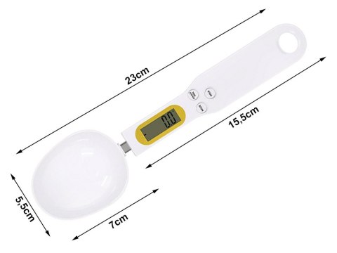 Waga kuchenna łyżka elektroniczna lcd cyfrowa prcyzyjna do ręczna 500g Waga kuchenna łyżka elektroniczna lcd cyfrowa prcyzyjna do ręczna 500g