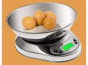 Elektroniczna waga kuchenna z misą 5kg/1g cyfrowa precyzyjna metalowa