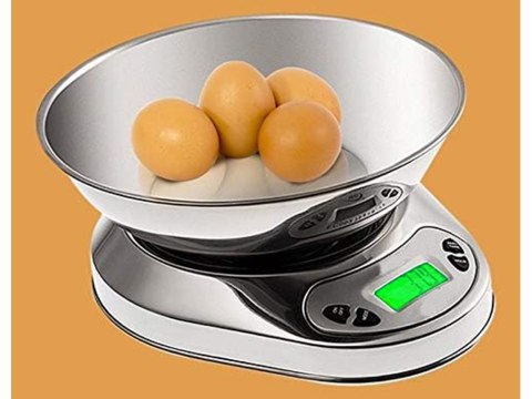Elektroniczna waga kuchenna z misą 5kg/1g cyfrowa precyzyjna metalowa Elektroniczna waga kuchenna z misą 5kg/1g cyfrowa precyzyjna metalowa