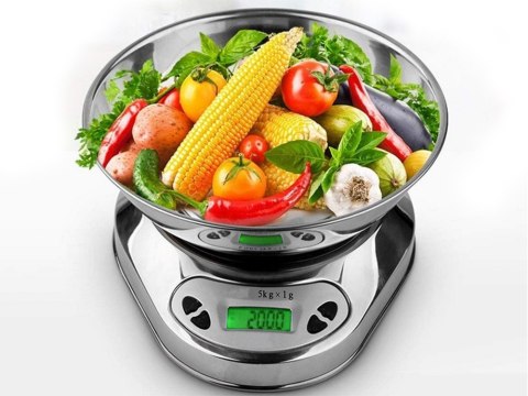 Elektroniczna waga kuchenna z misą 5kg/1g cyfrowa precyzyjna metalowa Elektroniczna waga kuchenna z misą 5kg/1g cyfrowa precyzyjna metalowa