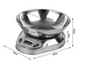 Elektroniczna waga kuchenna z misą 5kg/1g cyfrowa precyzyjna metalowa