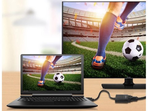 Konwerter adapter przejściówka z hdmi na do vga d-sub kabel czarny Konwerter adapter przejściówka z hdmi na do vga d-sub kabel czarny
