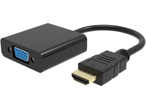 Konwerter adapter przejściówka z hdmi na do vga d-sub kabel czarny Konwerter adapter przejściówka z hdmi na do vga d-sub kabel czarny