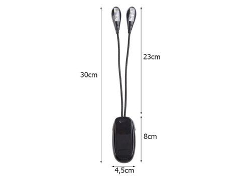 Lampka z klipsem led biurkowa szkolna elastyczna do czytania podwójna klips Lampka z klipsem led biurkowa szkolna elastyczna do czytania podwójna klips