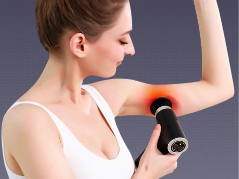 Pistolet do masażu masażer mocny rozgrzewający chłodzący 10 koncówek usb Pistolet do masażu masażer mocny rozgrzewający chłodzący 10 koncówek usb