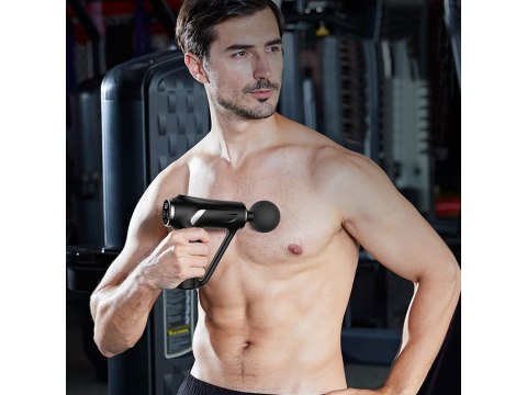Pistolet do masażu pleców ciała nóg masażer mocny massage gun 4 końcówki Pistolet do masażu pleców ciała nóg masażer mocny massage gun 4 końcówki