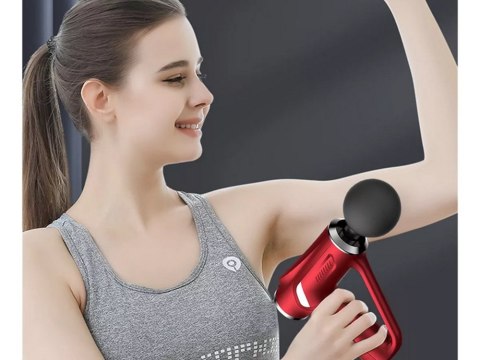 Pistolet do masażu pleców ciała nóg masażer mocny massage gun 4 końcówki Pistolet do masażu pleców ciała nóg masażer mocny massage gun 4 końcówki