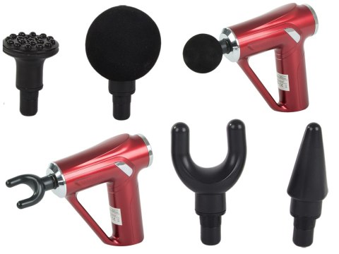 Pistolet do masażu pleców ciała nóg masażer mocny massage gun 4 końcówki Pistolet do masażu pleców ciała nóg masażer mocny massage gun 4 końcówki