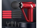 Pistolet do masażu pleców ciała nóg masażer mocny massage gun 4 końcówki