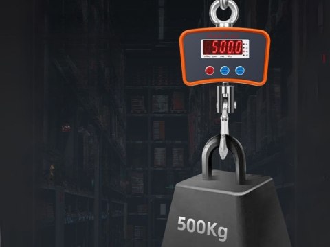 Waga hakowa dźwigowa 500kg 0,5t podwieszana lcd magazynowa wisząca rolnicza Waga hakowa dźwigowa 500kg 0,5t podwieszana lcd magazynowa wisząca rolnicza
