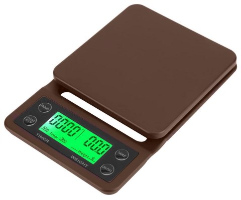 Waga kuchenna do parzenia kawy elektroniczna dokładna stoper tara 5kg 0,1g Waga kuchenna do parzenia kawy elektroniczna dokładna stoper tara 5kg 0,1g