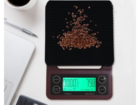 Waga kuchenna do parzenia kawy elektroniczna dokładna stoper tara 5kg 0,1g Waga kuchenna do parzenia kawy elektroniczna dokładna stoper tara 5kg 0,1g