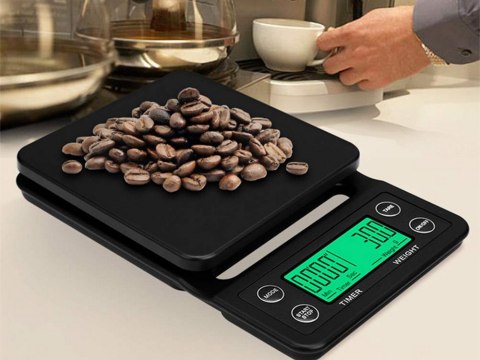 Waga kuchenna do parzenia kawy elektroniczna dokładna stoper tara 5kg 0,1g Waga kuchenna do parzenia kawy elektroniczna dokładna stoper tara 5kg 0,1g