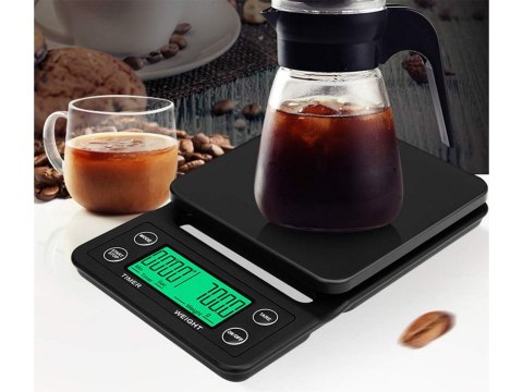 Waga kuchenna do parzenia kawy elektroniczna dokładna stoper tara 5kg 0,1g Waga kuchenna do parzenia kawy elektroniczna dokładna stoper tara 5kg 0,1g
