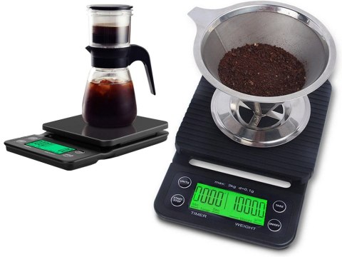 Waga kuchenna do parzenia kawy elektroniczna dokładna stoper tara 5kg 0,1g Waga kuchenna do parzenia kawy elektroniczna dokładna stoper tara 5kg 0,1g