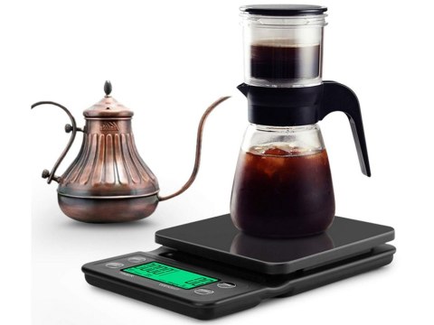 Waga kuchenna do parzenia kawy elektroniczna dokładna stoper tara 5kg 0,1g Waga kuchenna do parzenia kawy elektroniczna dokładna stoper tara 5kg 0,1g