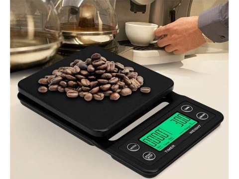 Waga kuchenna do parzenia kawy elektroniczna dokładna stoper tara 5kg 0,1g Waga kuchenna do parzenia kawy elektroniczna dokładna stoper tara 5kg 0,1g