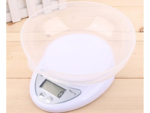 Waga kuchenna elektroniczna cyfrowa z misą miska 5kg lcd dokładna miarka Waga kuchenna elektroniczna cyfrowa z misą miska 5kg lcd dokładna miarka