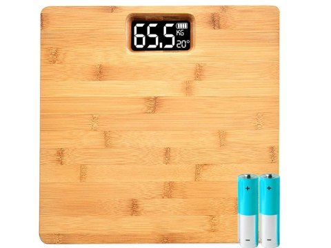 Waga łazienkowa elektroniczna bambusowa cyfrowa lcd temperatura 180kg Waga łazienkowa elektroniczna bambusowa cyfrowa lcd temperatura 180kg