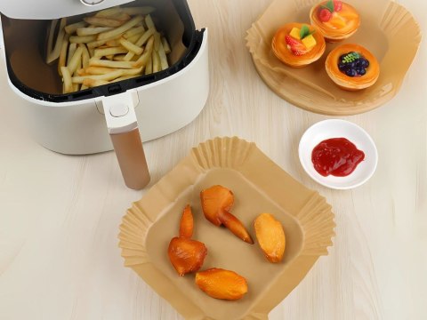 Wkład papierowy do frytkownicy beztłuszczowej do pieczenia air fryer 50 szt Wkład papierowy do frytkownicy beztłuszczowej do pieczenia air fryer 50 szt