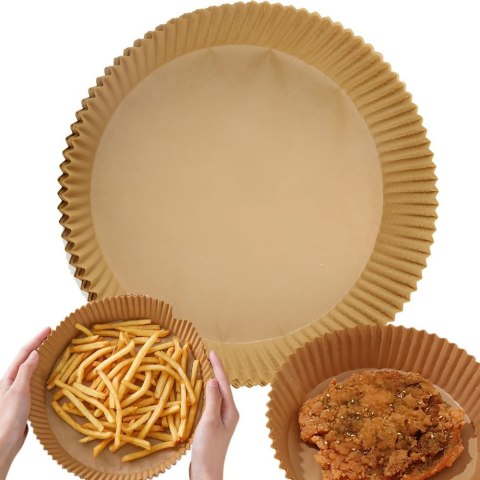 Wkład papierowy do frytkownicy beztłuszczowej okrągły air fryer 50szt Wkład papierowy do frytkownicy beztłuszczowej okrągły air fryer 50szt