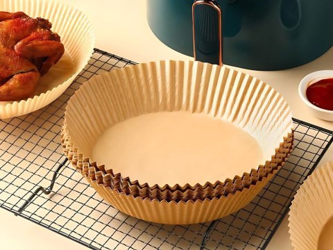 Wkład papierowy do frytkownicy beztłuszczowej okrągły air fryer 50szt Wkład papierowy do frytkownicy beztłuszczowej okrągły air fryer 50szt