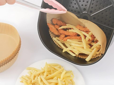 Wkład papierowy do frytkownicy beztłuszczowej okrągły air fryer 50szt Wkład papierowy do frytkownicy beztłuszczowej okrągły air fryer 50szt