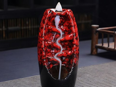 Kominek zapachowy ceramiczny wodospad kadzidło aromaterapia + 10 knotów Kominek zapachowy ceramiczny wodospad kadzidło aromaterapia + 10 knotów