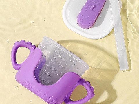 Kubek niekapek dla dziecka do picia silikonowe uchwyty 300ml ze słomką Kubek niekapek dla dziecka do picia silikonowe uchwyty 300ml ze słomką