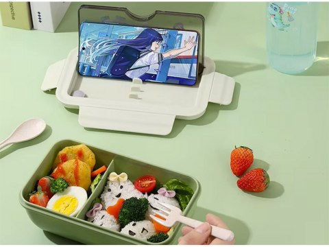 Lunchbox śniadaniówka pojemnik na śniadanie do szkoły przegródki sztućce Lunchbox śniadaniówka pojemnik na śniadanie do szkoły przegródki sztućce