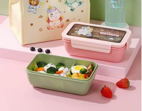 Lunchbox śniadaniówka pojemnik na śniadanie do szkoły przegródki sztućce Lunchbox śniadaniówka pojemnik na śniadanie do szkoły przegródki sztućce