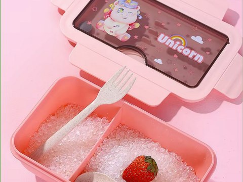 Lunchbox śniadaniówka pojemnik na śniadanie do szkoły przegródki sztućce Lunchbox śniadaniówka pojemnik na śniadanie do szkoły przegródki sztućce