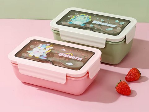 Lunchbox śniadaniówka pojemnik na śniadanie do szkoły przegródki sztućce Lunchbox śniadaniówka pojemnik na śniadanie do szkoły przegródki sztućce