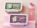 Lunchbox śniadaniówka pojemnik na śniadanie do szkoły przegródki sztućce