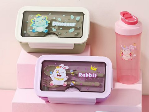 Lunchbox śniadaniówka pojemnik na śniadanie do szkoły przegródki sztućce Lunchbox śniadaniówka pojemnik na śniadanie do szkoły przegródki sztućce