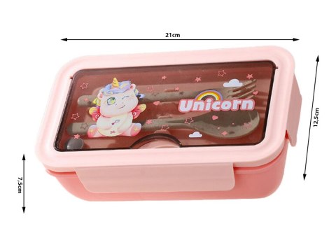 Lunchbox śniadaniówka pojemnik na śniadanie do szkoły przegródki sztućce Lunchbox śniadaniówka pojemnik na śniadanie do szkoły przegródki sztućce