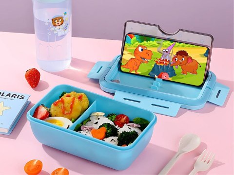 Lunchbox śniadaniówka pojemnik na śniadanie obiad sztućce z bidonem zestaw Lunchbox śniadaniówka pojemnik na śniadanie obiad sztućce z bidonem zestaw