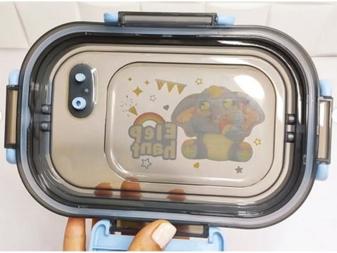 Lunchbox śniadaniówka pojemnik na śniadanie obiad z przegródkami sztućce Lunchbox śniadaniówka pojemnik na śniadanie obiad z przegródkami sztućce