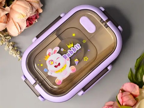 Lunchbox śniadaniówka pojemnik na śniadanie obiad z przegródkami sztućce Lunchbox śniadaniówka pojemnik na śniadanie obiad z przegródkami sztućce