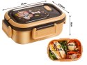 Lunchbox śniadaniówka pojemnik na śniadanie obiad z przegródkami sztućce