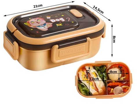 Lunchbox śniadaniówka pojemnik na śniadanie obiad z przegródkami sztućce Lunchbox śniadaniówka pojemnik na śniadanie obiad z przegródkami sztućce
