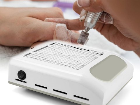 Pochłaniacz pyłu do paznokci bezworkowy kasetowy manicure 80w z filtrem Pochłaniacz pyłu do paznokci bezworkowy kasetowy manicure 80w z filtrem