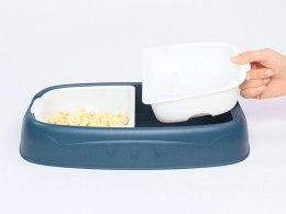Podwójna miska dla psa kota wyjmowane miski na wodę i karmę duża plastikowa