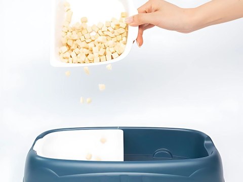 Podwójna miska dla psa kota wyjmowane miski na wodę i karmę duża plastikowa Podwójna miska dla psa kota wyjmowane miski na wodę i karmę duża plastikowa