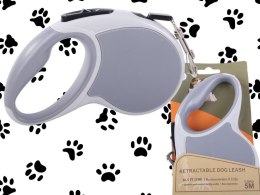 Smycz automatyczna 5m mocna dla psa do 15kg z blokadą wytrzymała długa