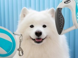 Smycz automatyczna 5m mocna dla psa do 20kg z blokadą wytrzymała długa