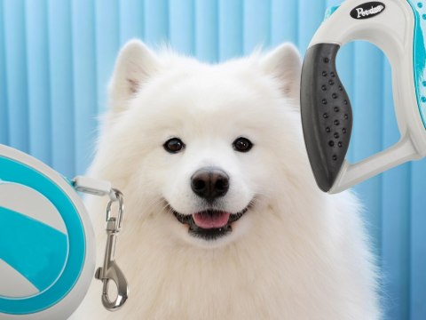 Smycz automatyczna 5m mocna dla psa do 20kg z blokadą wytrzymała długa Smycz automatyczna 5m mocna dla psa do 20kg z blokadą wytrzymała długa
