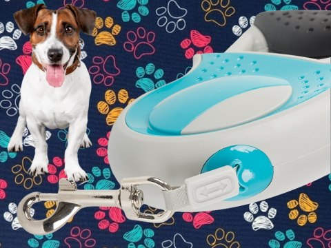Smycz automatyczna 5m mocna dla psa do 20kg z blokadą wytrzymała długa Smycz automatyczna 5m mocna dla psa do 20kg z blokadą wytrzymała długa